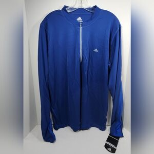 NWT Adidas ClimaLite Adventure 1/2 Zip Men's Microfiber LS Shirt XXL Blue